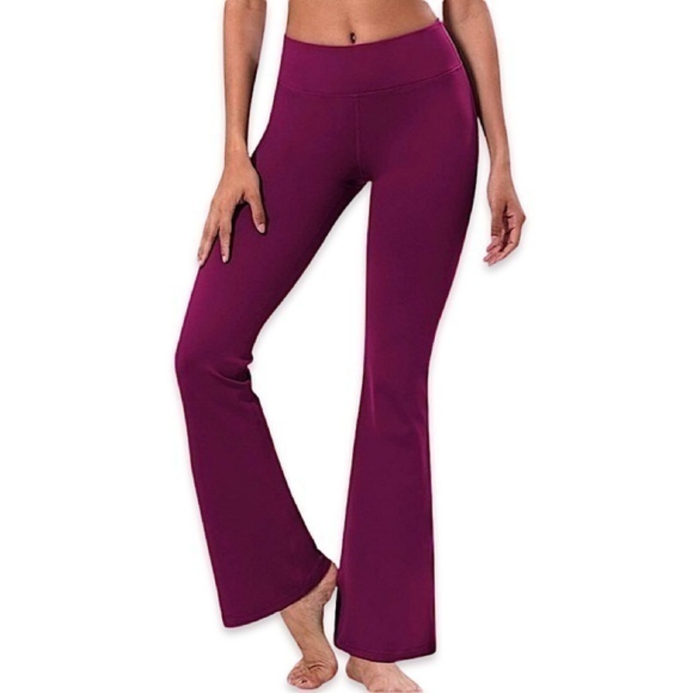 Athleta Flare Wide Leg Fusia Yoga Pants Size Medium